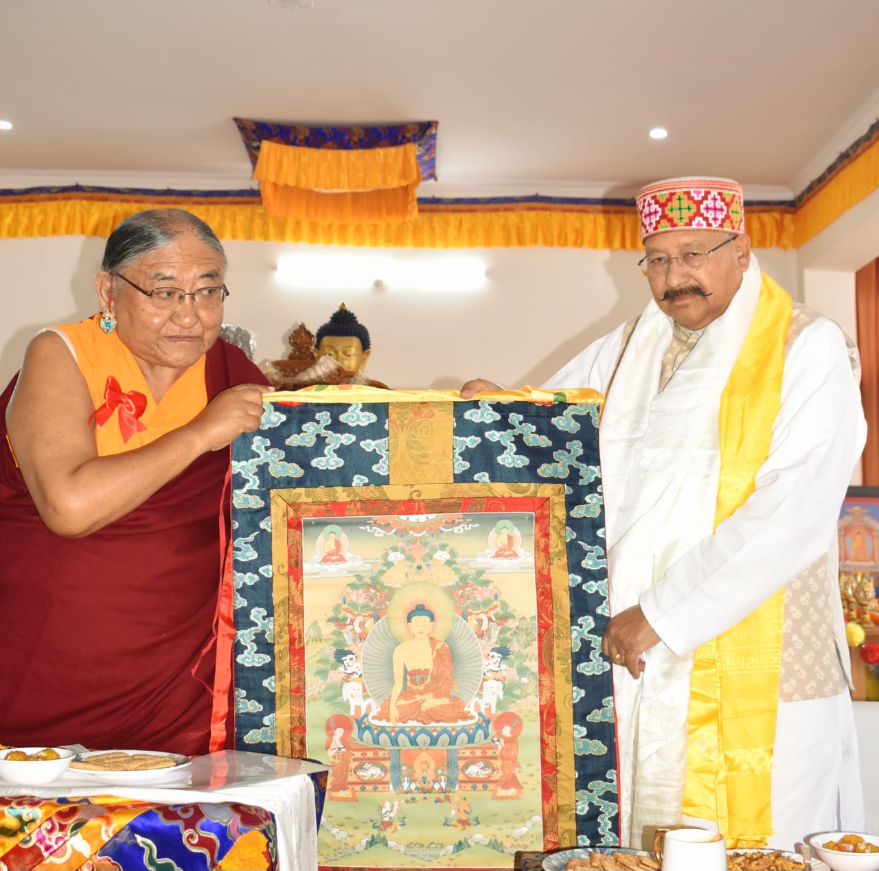 धर्मस्व मंत्री ने साधना ध्यान उपवन (रुद्र समतेन गत्सल) किया उद्घाटन