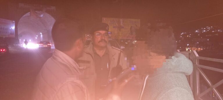 नशे की हालत में वाहन चलाने पर 1 मोटर साइकिल चालक गिरफ्तार