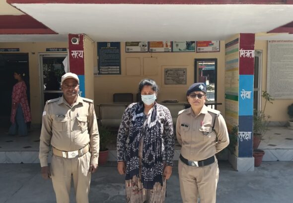 चेक बाउंस प्रकरण संबंधी मामले में फरार वारण्टी अभियुक्ता को गिरफ्तार कर भेजा जेल